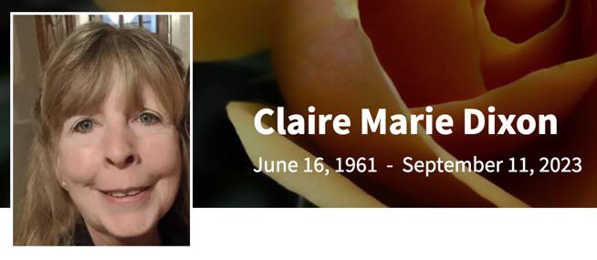 In Memory of Claire Marie Dixon