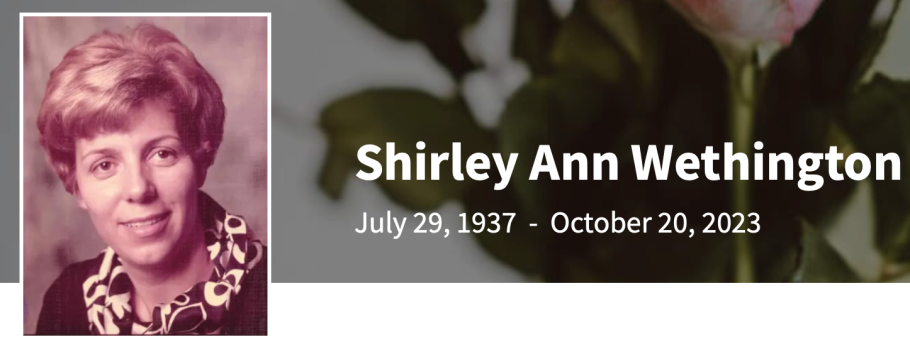 In Memory of Shirley Ann Wethington