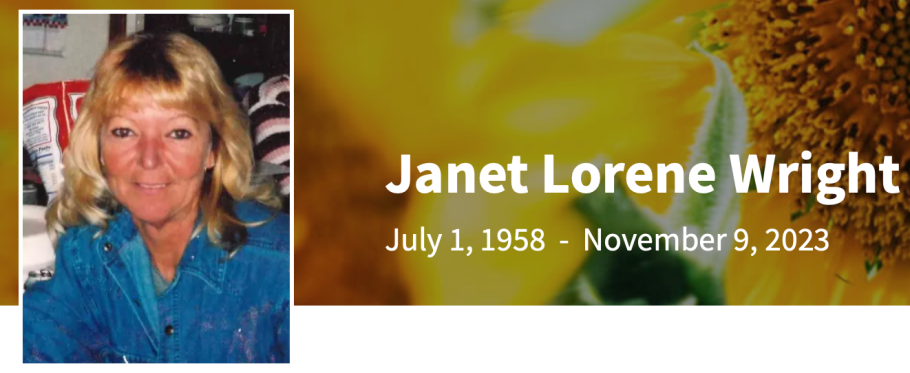 In Memory of Janet Lorene Wright