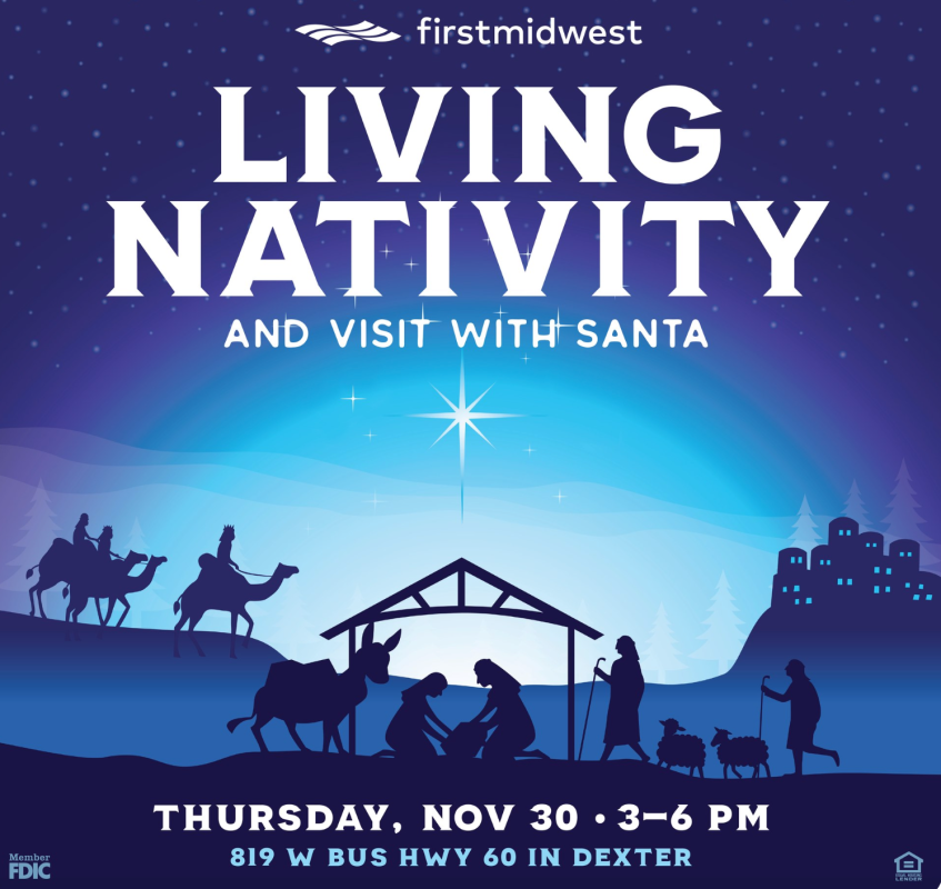 Living Nativity will be at First Midwest Bank