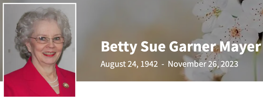 In Memory of Betty Sue Garner Mayer