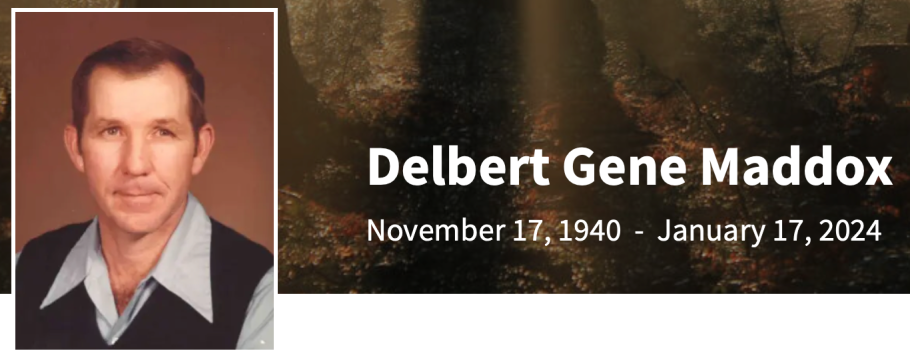 In Memory of Delbert Gene Maddox