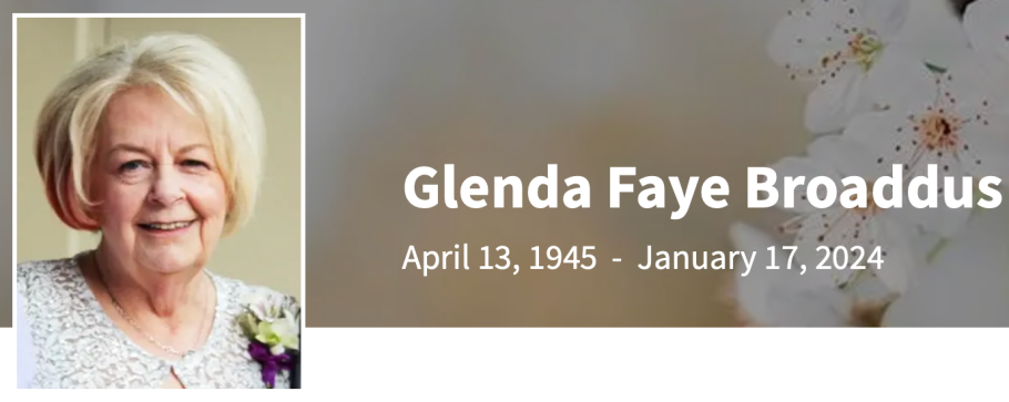 In Memory of Glenda Faye Broaddus