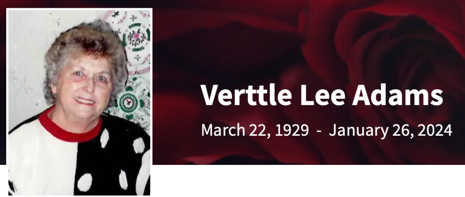 In Memory of Verttle Lee Adams