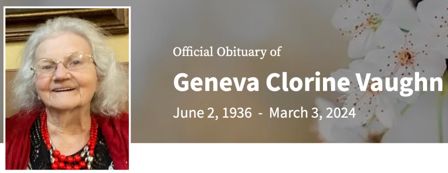 In Memory of Geneva Clorine Vaughn