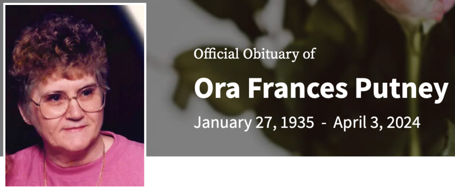 In Memory of Ora Frances Putney