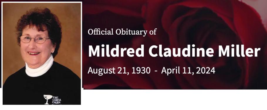 In Memory of Mildred Claudine Fulkerson Miller