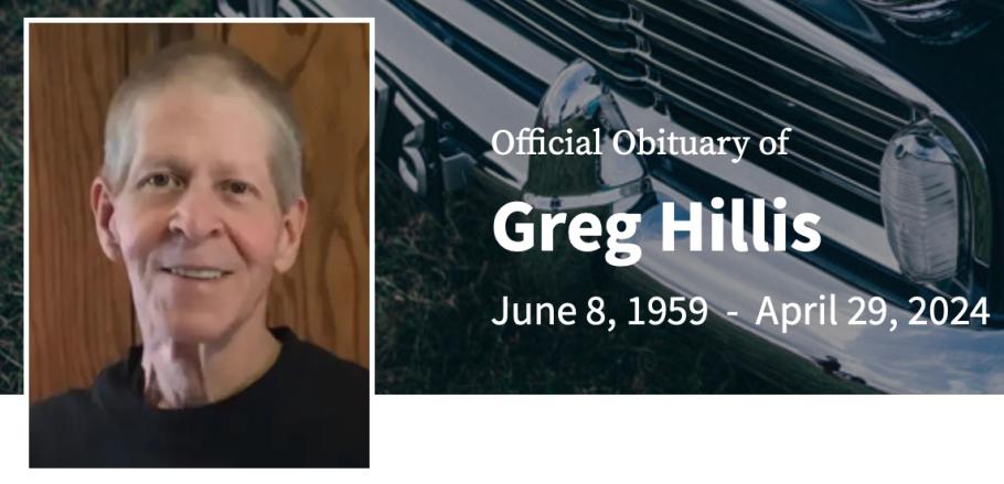 In Memory of Harlan “Greg” Hillis