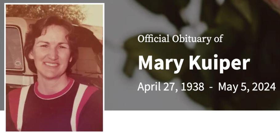 In Memory of Mary Elizabeth Kuiper