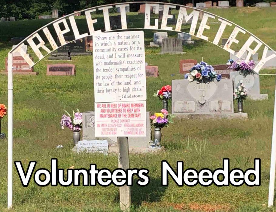 Triplett Cemetery Needs Your Help, Board Members Also Needed