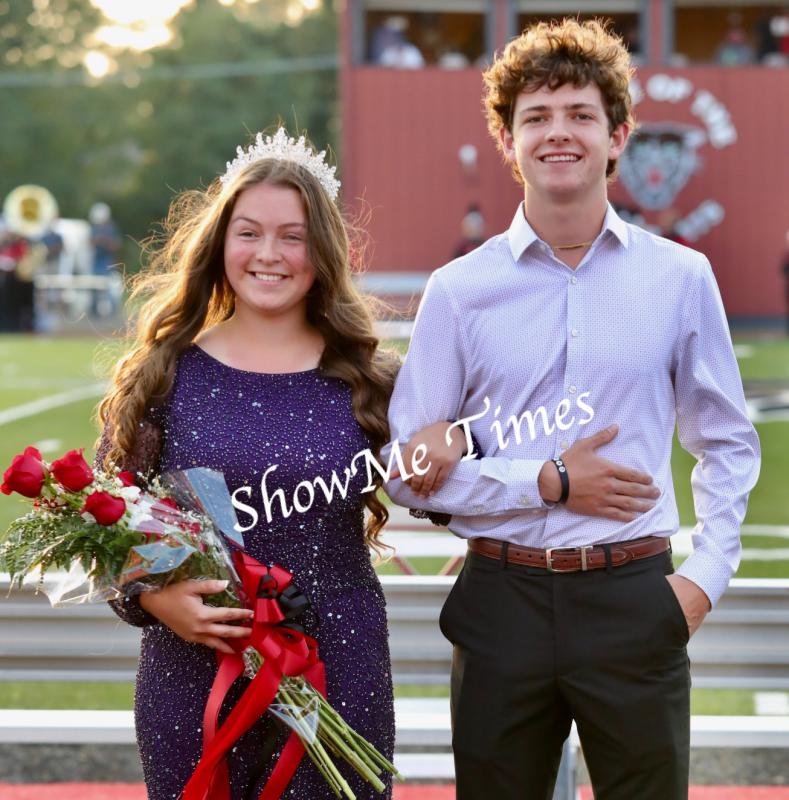 Retiring 2023 DHS Homecoming Queen Kate Churchill  Escorted by Cameron Bell