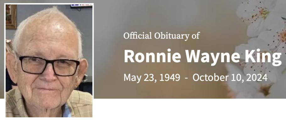 In Memory of Ronnie Wayne King