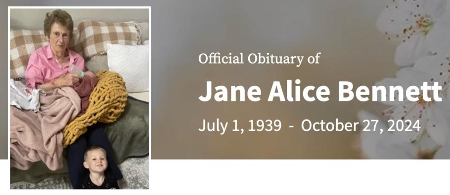 In Memory of Jane Alice Bennett