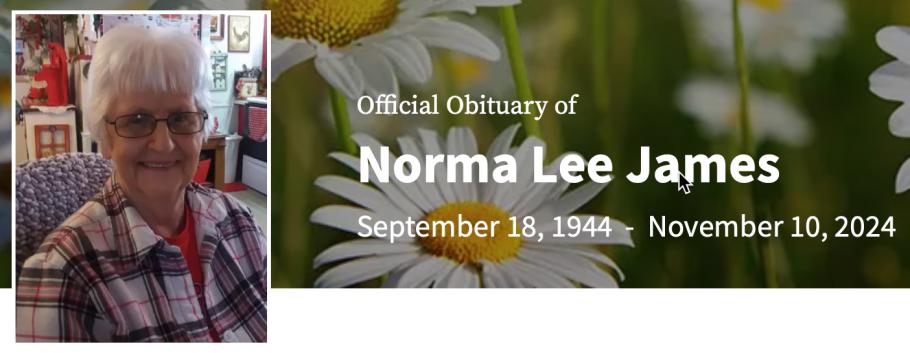 In Memory of Norma Lee James