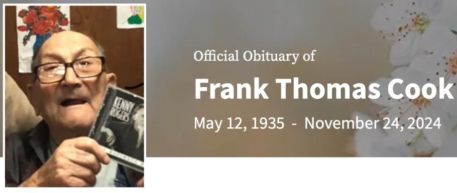 In Memory of Frank Thomas Cook