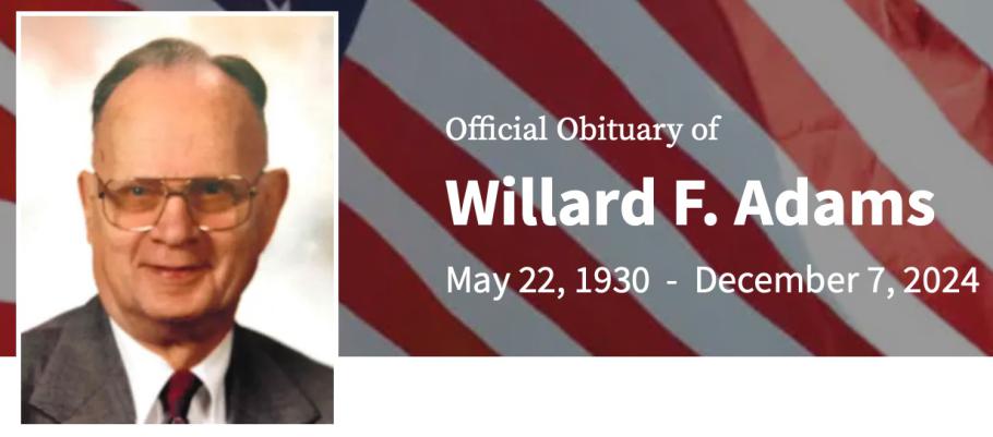 In Memory of Willard F. Adams