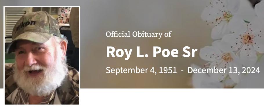 In Memory of Roy L. Poe Sr.