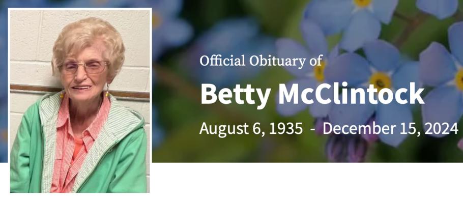 In Memory of Betty McClintock