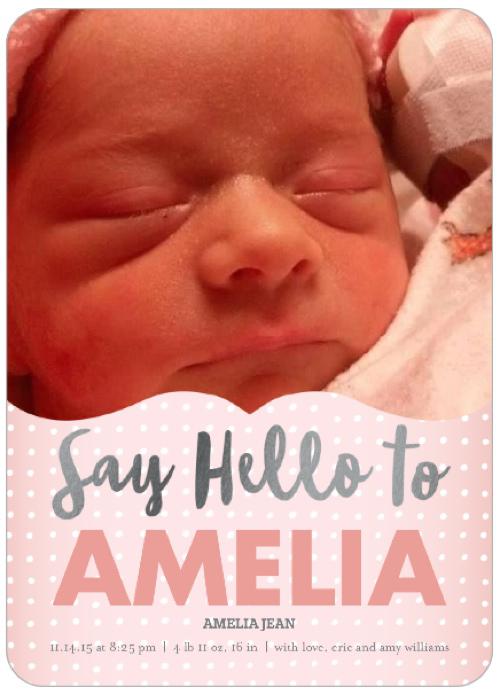 Welcome to the World Amelia Jean Williams