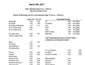 Bootheel Recycling Price Sheet - March 8, 2017