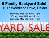 Five Family Backyard Sale Begins Thursday!