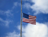 Memorial Day United States Flag Display - Half Staff