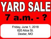 Six Family Yard Sale in Dexter