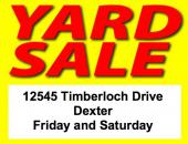 Large Yard Sale in Dexter on Timberloch Drive