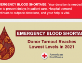 Emergency Blood Shortage - American Red Cross Needs You In Bernie!