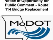 Notice of Opportunity for Public Comment - Route 114 Bridge Replacement